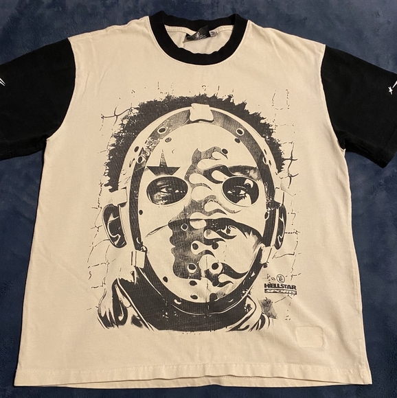 Graphic Black and Cream T-Shirt - Picture 1 of 3